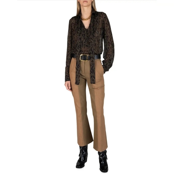 Derek Lam 10 Crosby size 2 Irene Button-Down Blouse with Neck Tie - Picture 2 of 9